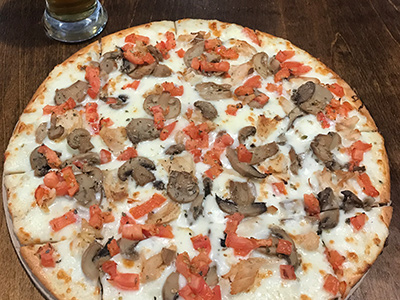 Chicken Alfredo Pizza
